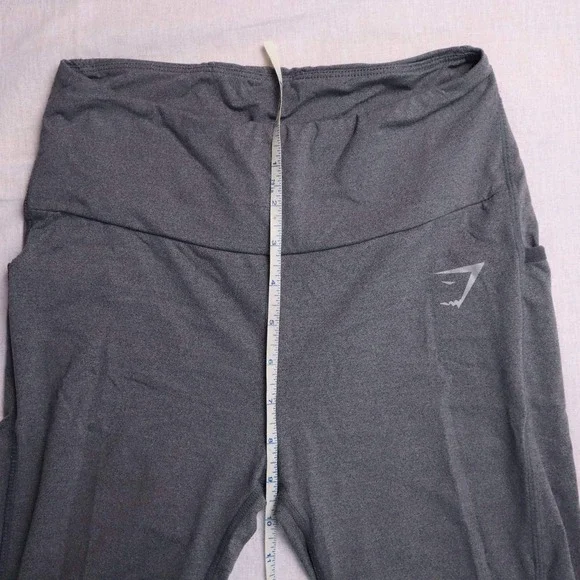 Gymshark Training Leggings Charcoal Grey High Waisted Pockets Women Size 6 - Picture 7 of 8